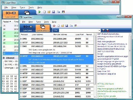 Network sniffer software